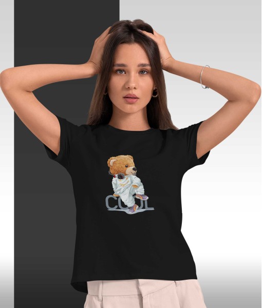 Дамска тениска с щампа Мечета Cool